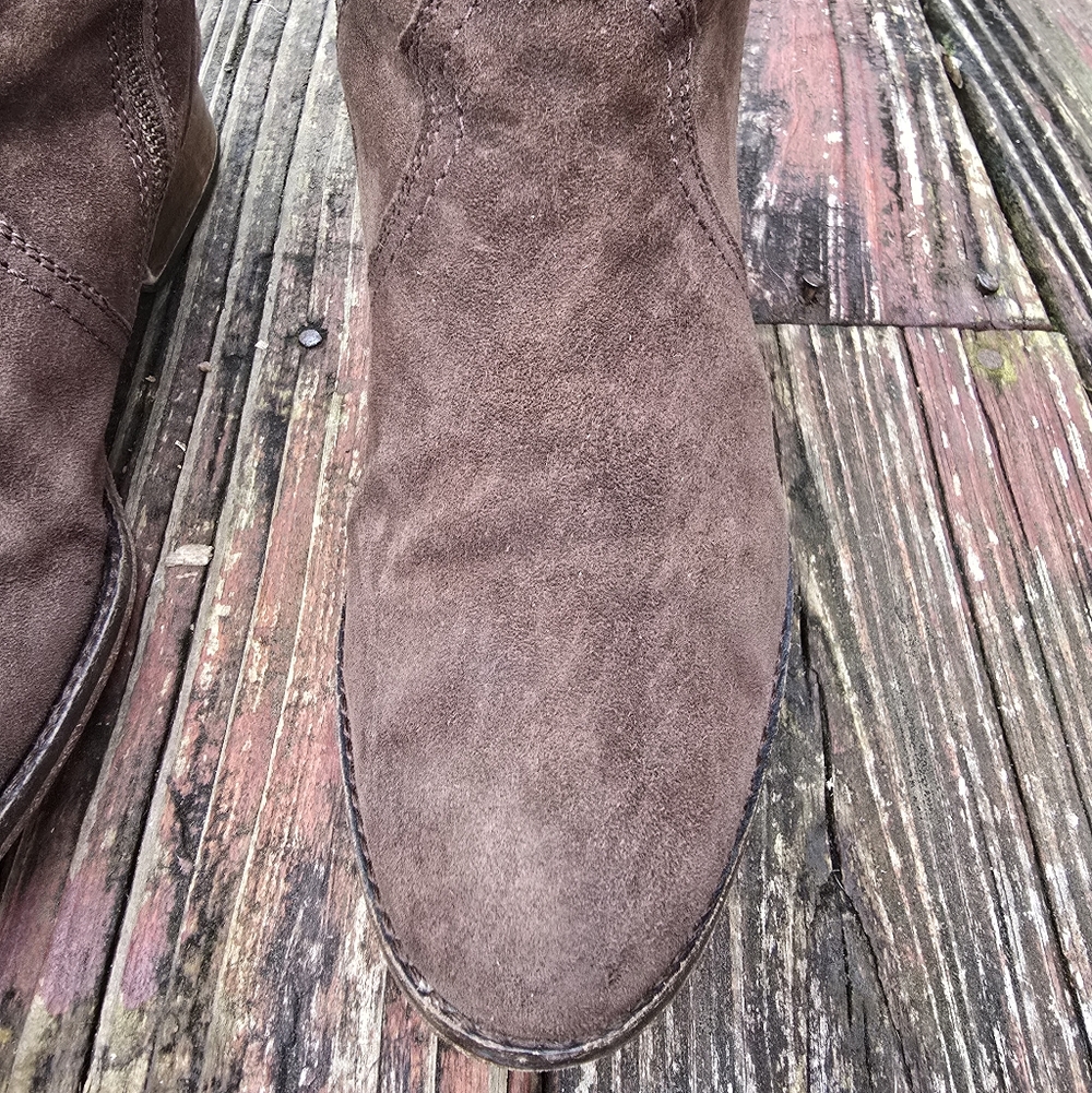 Spirit By Lucchese, Womens, Annie, Brown Suede, Riding Boots, Size 9M - Picture 4 of 15